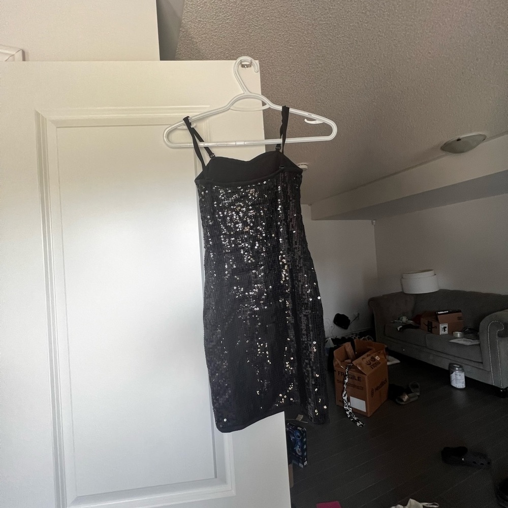 Black sequin dress